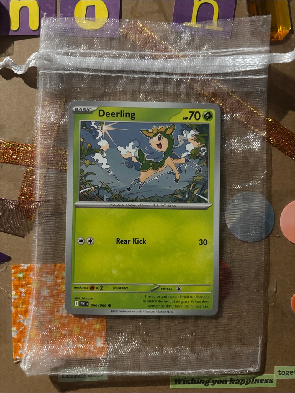 Deerling Pokémon Card - Grass Type (Green)